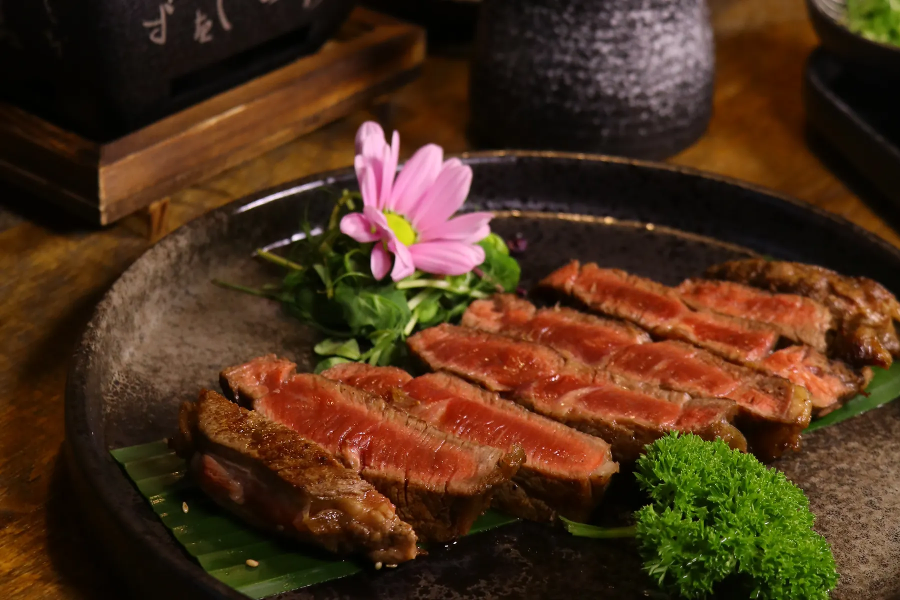 Wagyu hot pot and A5 Wagyu on a hot stone